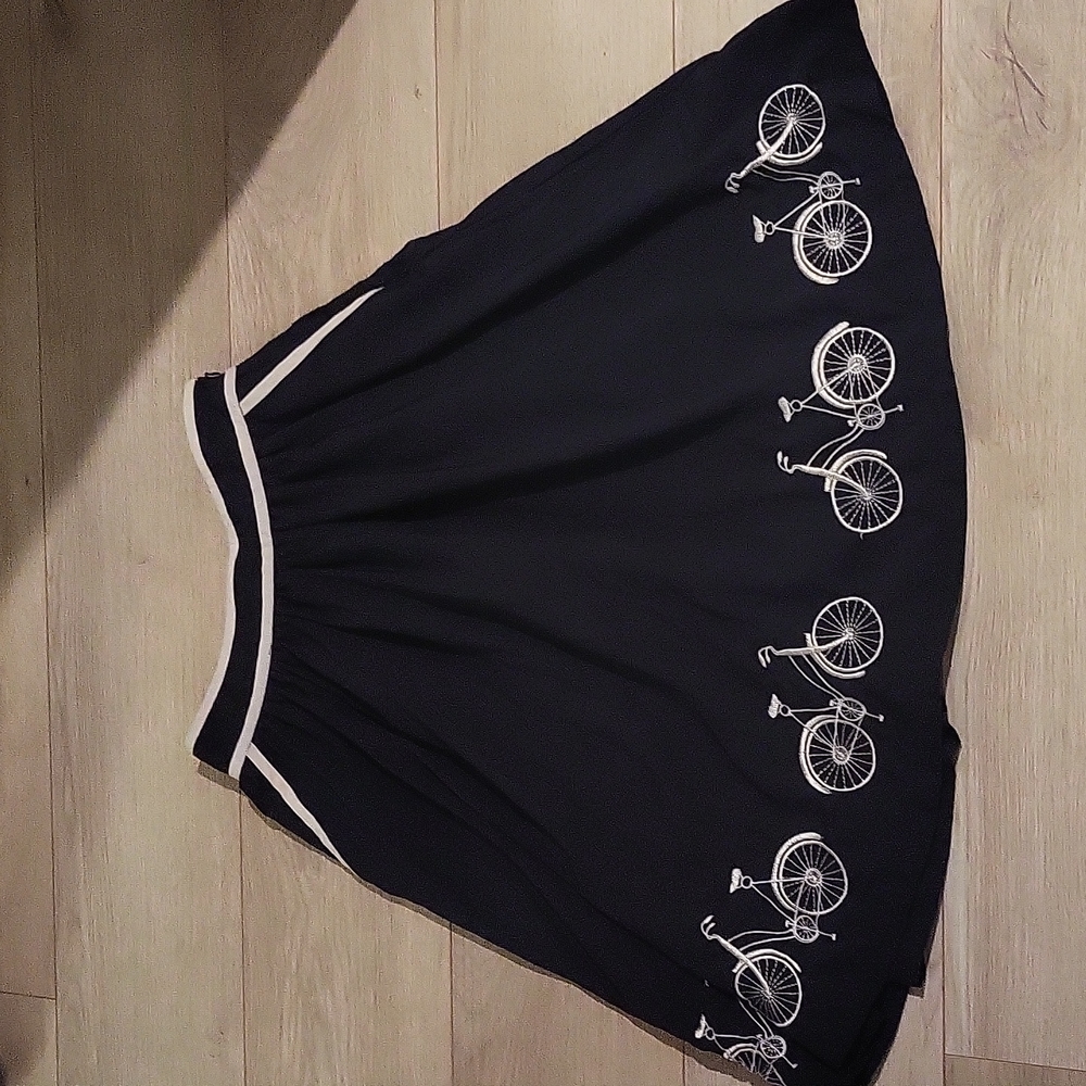 Navy and white skirt
